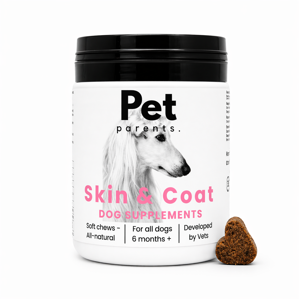PET PARENTS Skin & Coat dla psa – suplement w formie smaczków wspierający zdrową skórę i lśniącą sierść