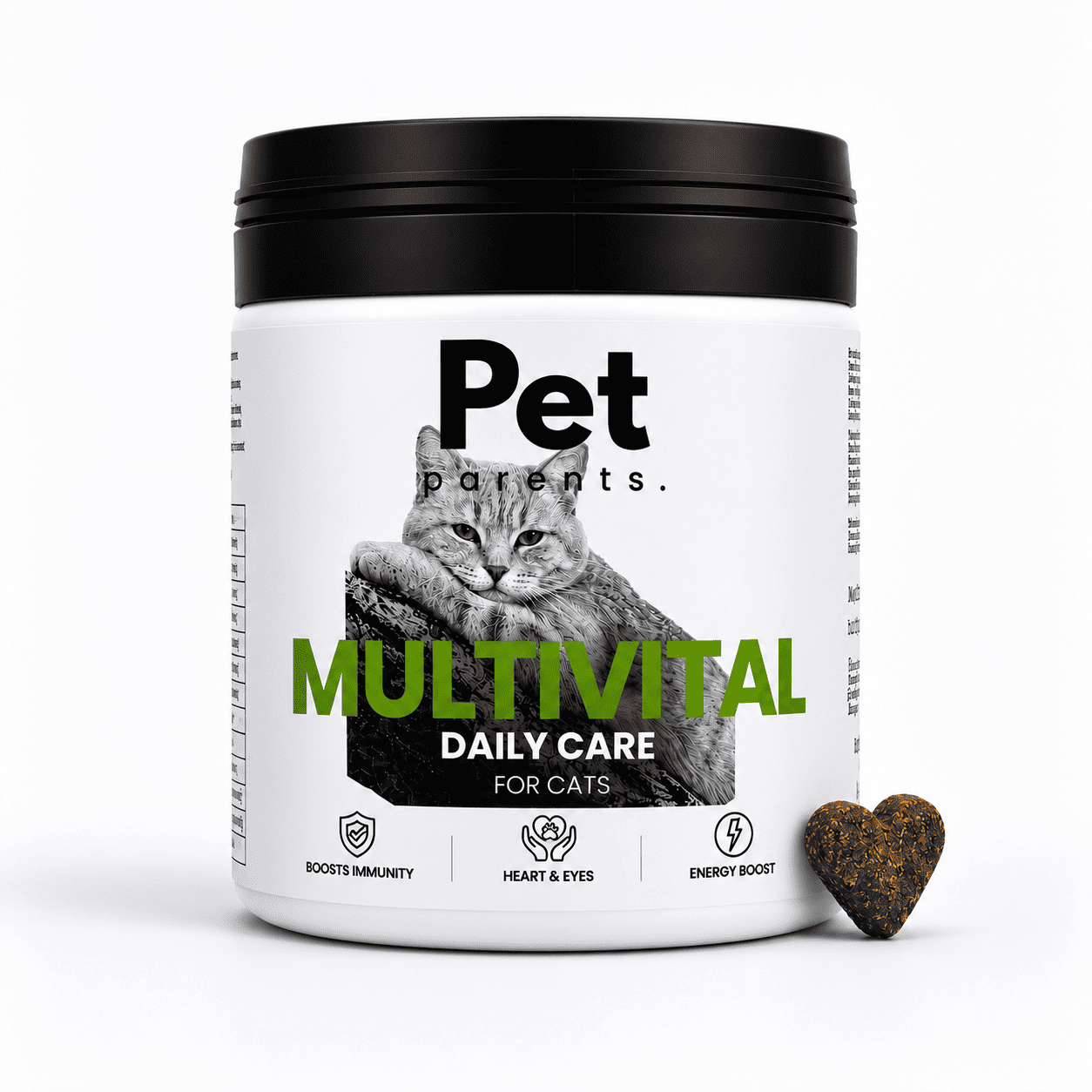 PET PARENTS Cat Multivital – suplement dla kota w formie smaczków wspierający codzienną witalność i dobre samopoczucie