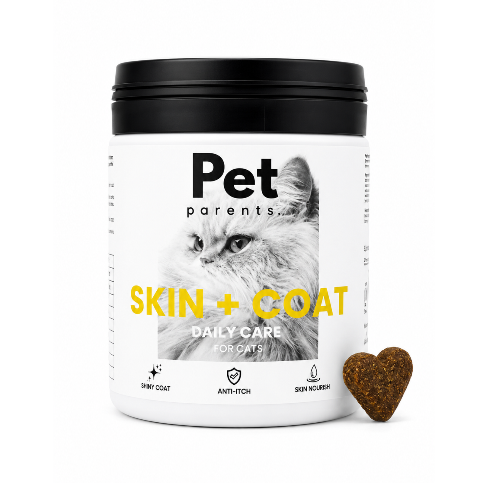 PET PARENTS Skin & Coat dla kota – suplement w formie smaczków wspierający zdrową skórę i lśniącą sierść